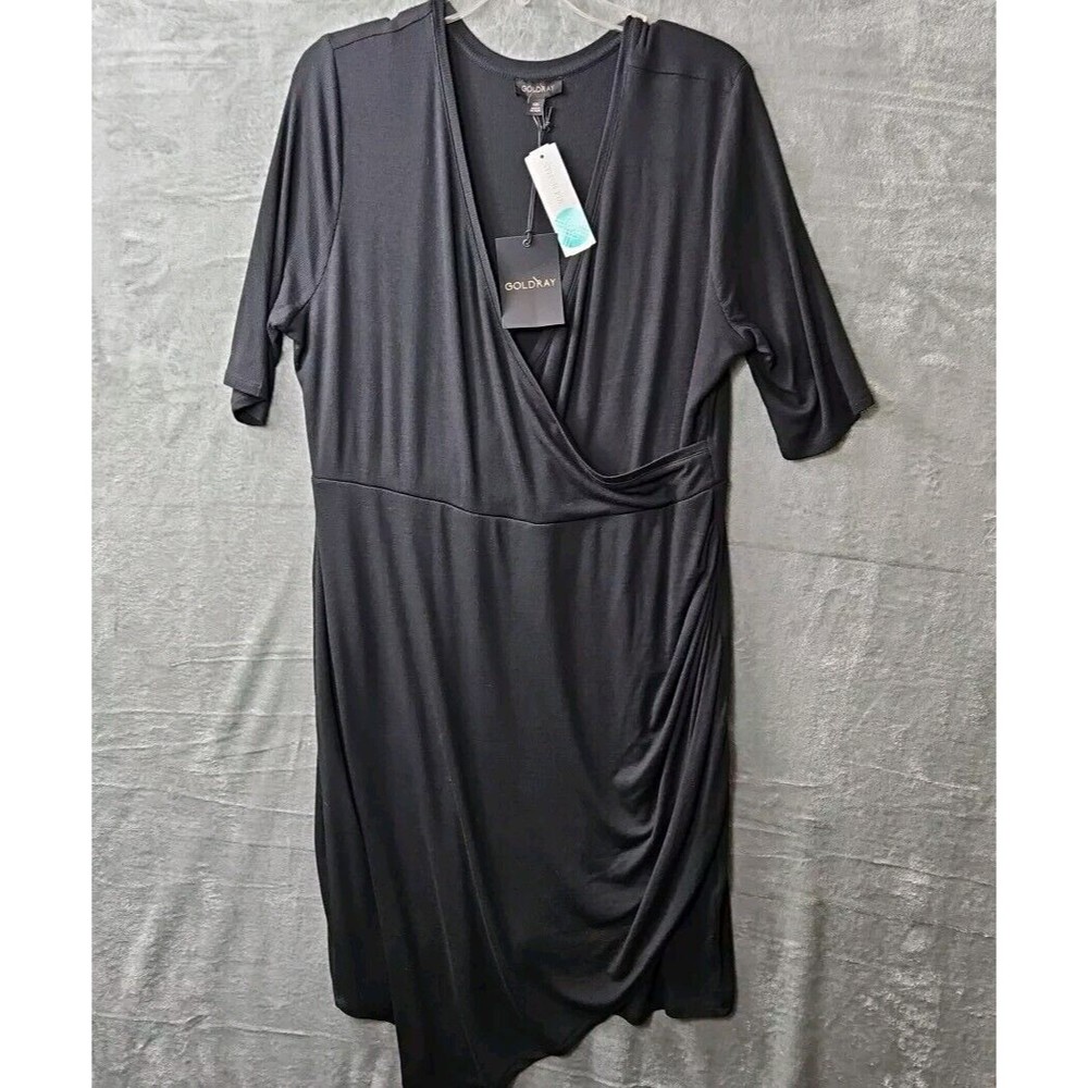 GOLDRAY (Stitch Fix)  Black Knit Dress sz 2XL Stretch New
